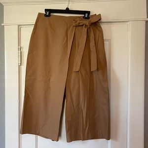 Wide Leg Trouser With Tie Detail at Waist